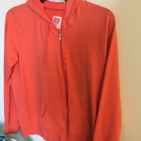 hanes orange hoodie